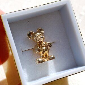 VINTAGE DISNEY GOLD MICKEY MOUSE PIN TIE TACK LAPEL JEWELRY